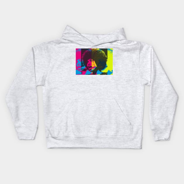 Angela Davis  - psychedelic Kids Hoodie by Tainted